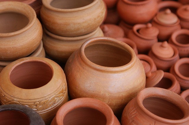 pottery wheel shaping ceramic vase